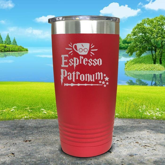 Expresso Patronum Engraved Tumbler Tumbler ZLAZER 20oz Tumbler Red 