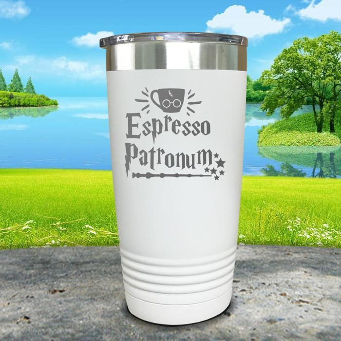 Expresso Patronum Engraved Tumbler Tumbler ZLAZER 20oz Tumbler White 