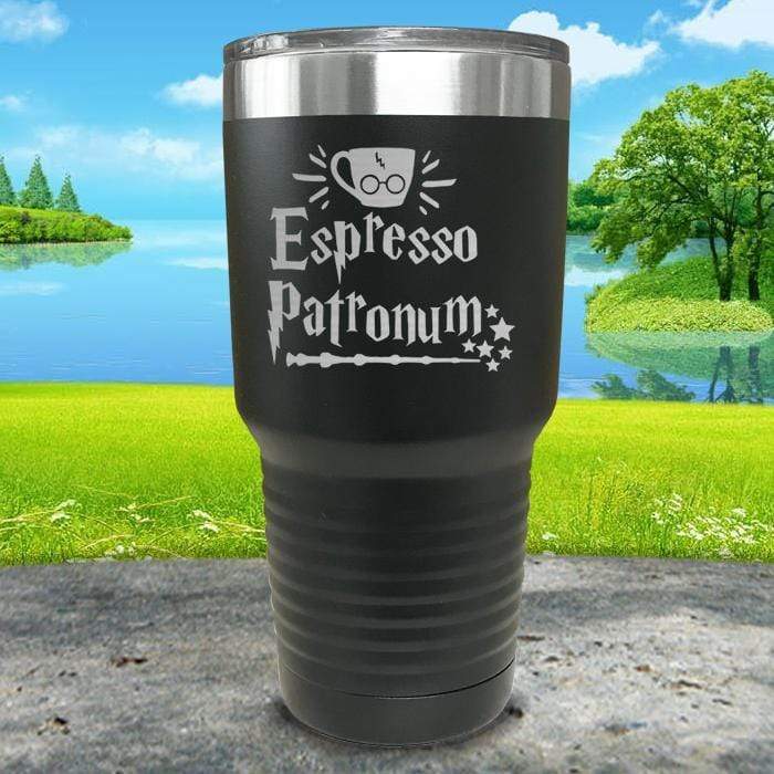 Expresso Patronum Engraved Tumbler Tumbler ZLAZER 30oz Tumbler Black 