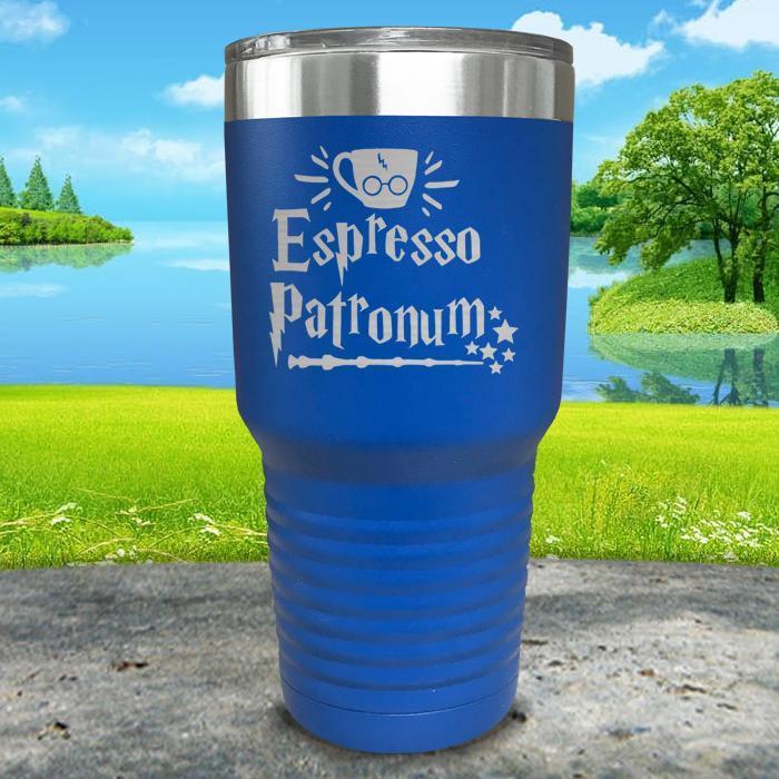 Expresso Patronum Engraved Tumbler Tumbler ZLAZER 30oz Tumbler Blue 