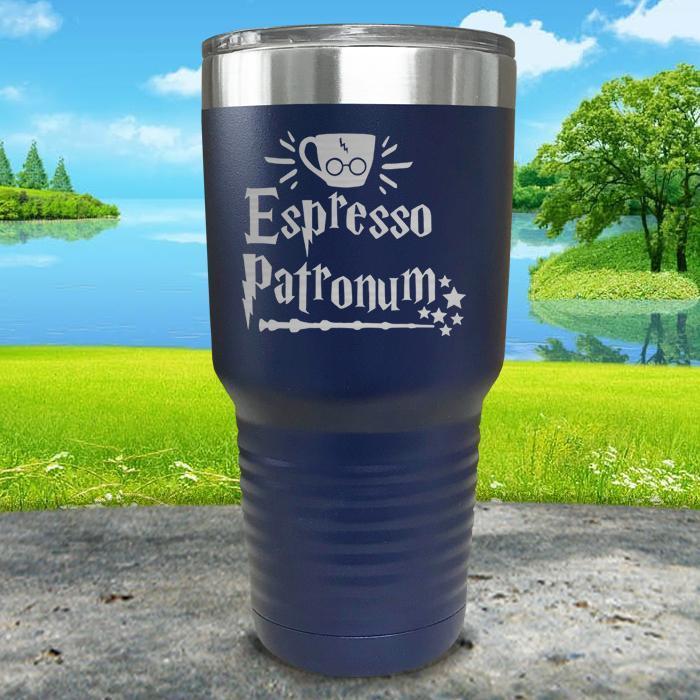 Expresso Patronum Engraved Tumbler Tumbler ZLAZER 30oz Tumbler Navy 