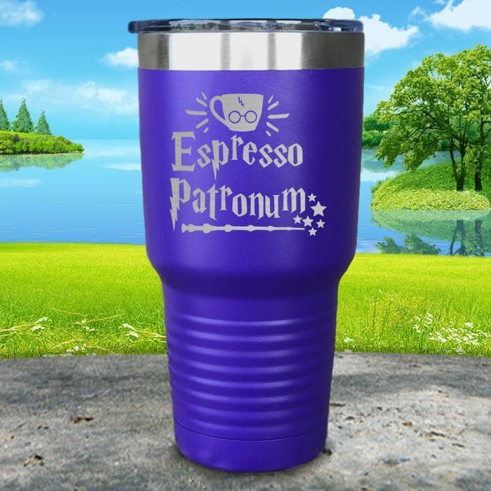 Expresso Patronum Engraved Tumbler Tumbler ZLAZER 30oz Tumbler Royal Purple 