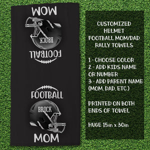 Custom Football Mom Dad Huge Rally Game Towel