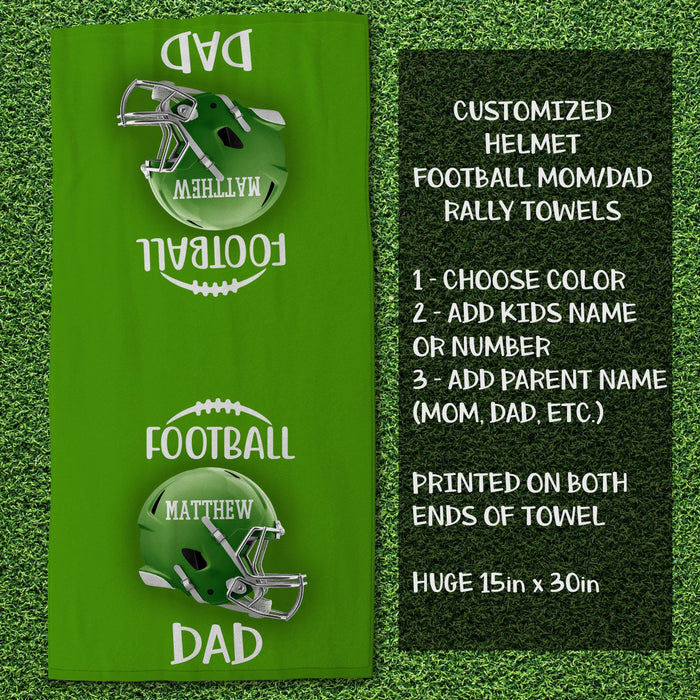 Custom Football Mom Dad Huge Rally Game Towel