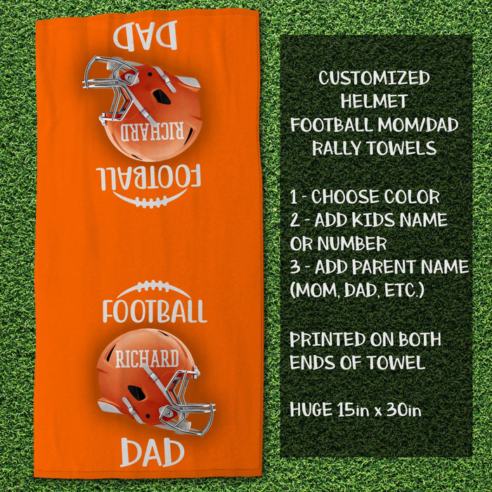 Custom Football Mom Dad Huge Rally Game Towel