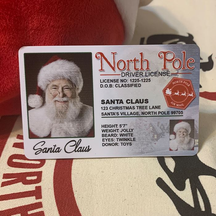 Personalized Santa's Drivers License For Kids