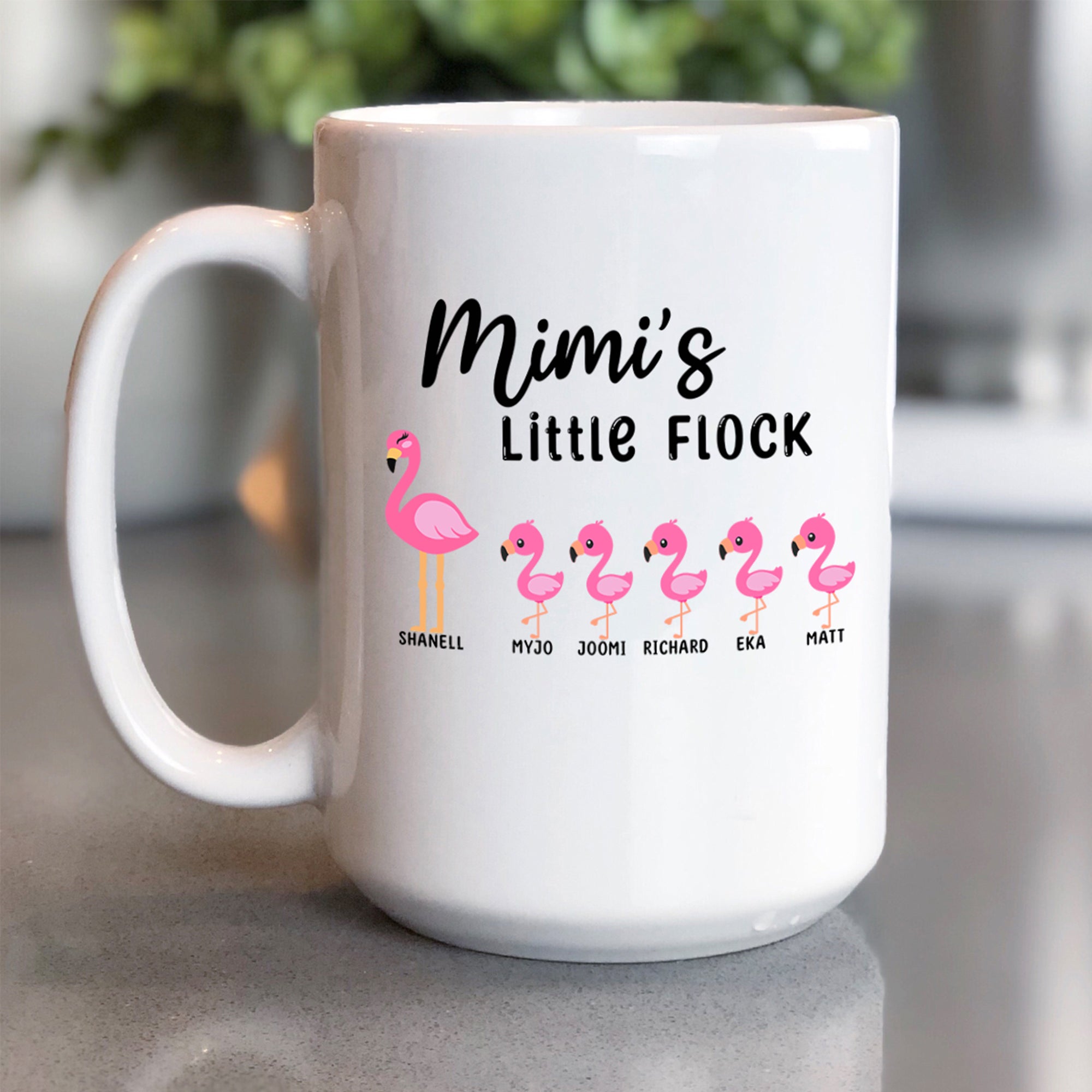 Flamingo Little Flock Personalized Mug