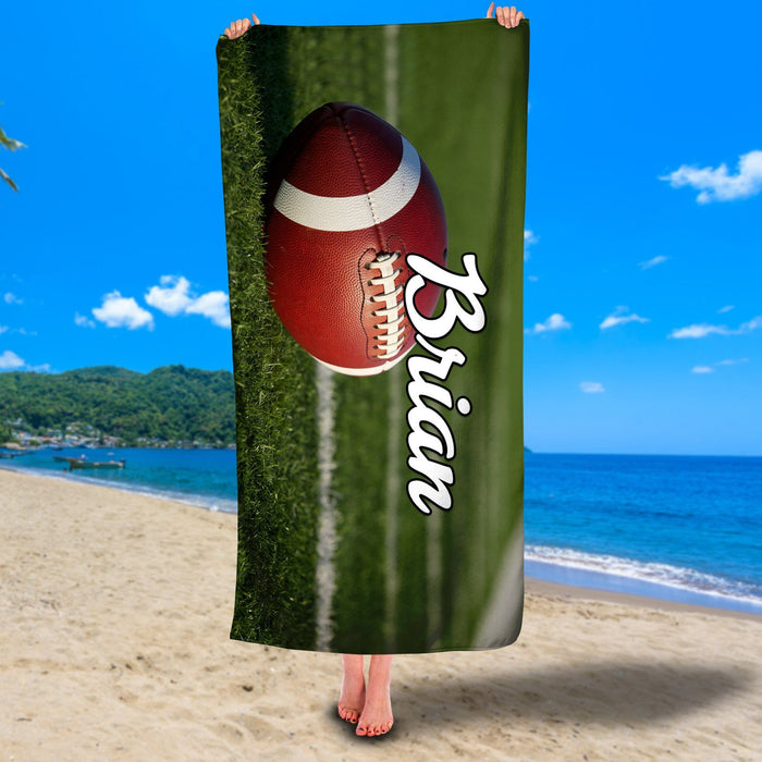 Personalized Football Premium Beach/Pool Towel