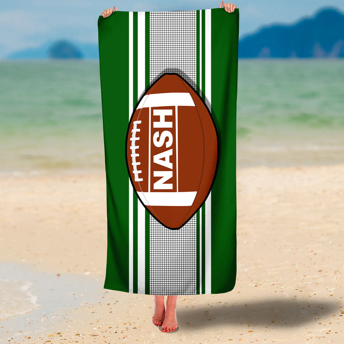 Personalized Football Premium Beach/Pool Towel