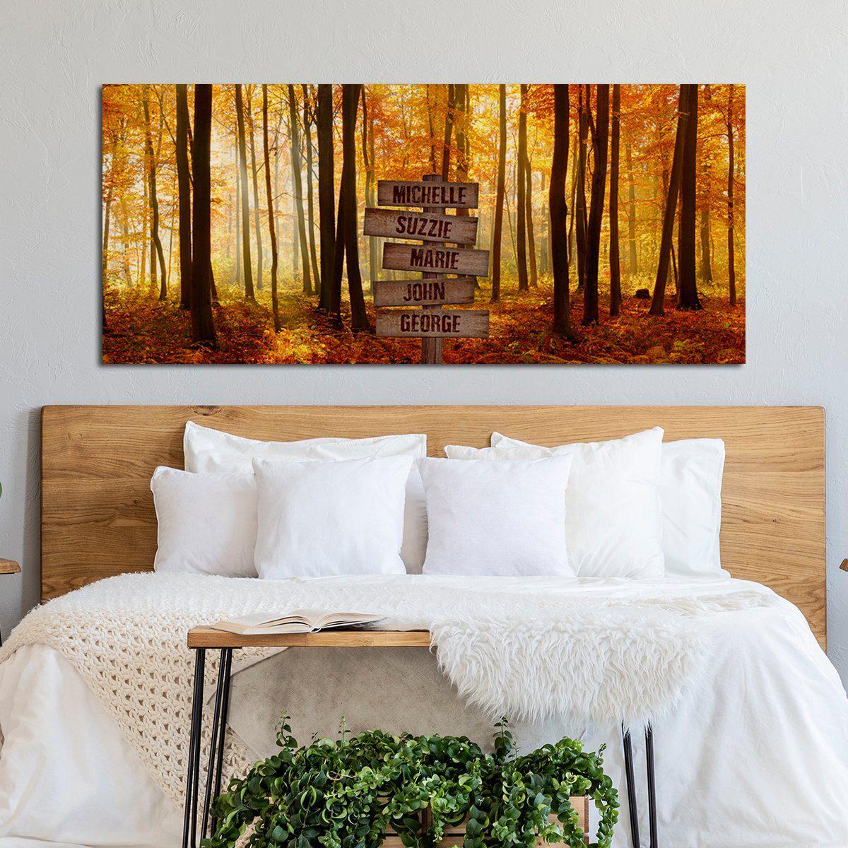 Personalized Forest Lines Oversized Premium Canvas