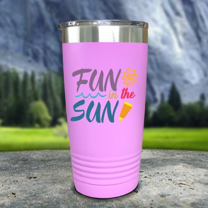 Fun In The Sun Color Printed Tumblers Tumbler Nocturnal Coatings 20oz Tumbler Lavender 