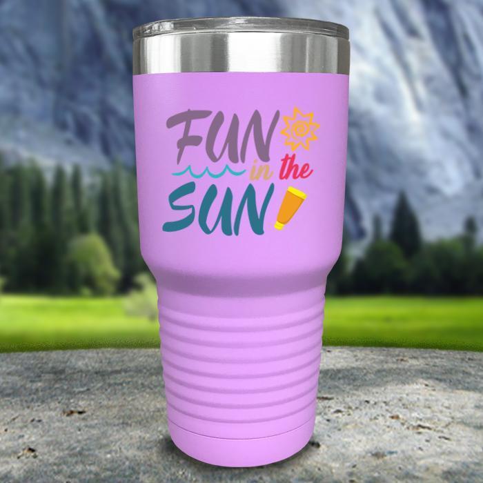 Fun In The Sun Color Printed Tumblers Tumbler Nocturnal Coatings 30oz Tumbler Lavender 