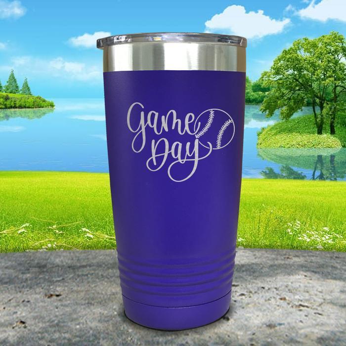 Gameday Engraved Tumbler Tumbler ZLAZER 20oz Tumbler Royal Purple 