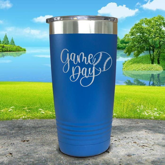 Gameday Engraved Tumbler Tumbler ZLAZER 20oz Tumbler Blue 