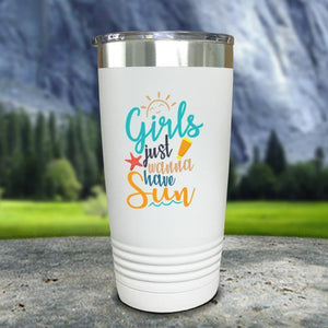 Girls Just Wanna Have Sun Color Printed Tumblers Tumbler Nocturnal Coatings 