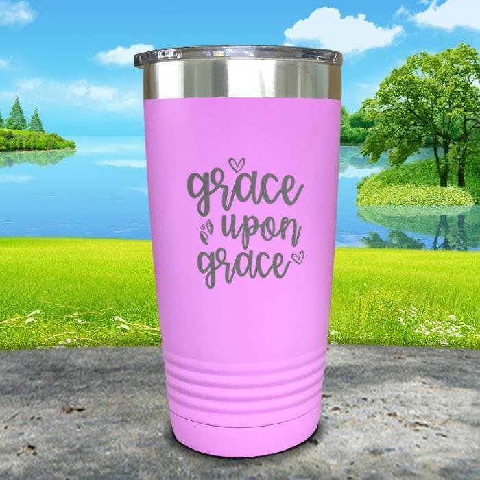 Grace Upon Grace Engraved Tumbler Tumbler ZLAZER 20oz Tumbler Lavender 