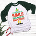 Smilings My Favorite Raglan T-Shirts CustomCat White/Forest X-Small 