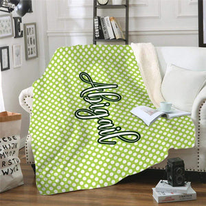Polka Dots Personalized Blankets