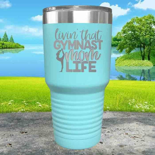 Gymnastics Mom Life Engraved Tumbler Tumbler ZLAZER 30oz Tumbler Mint 