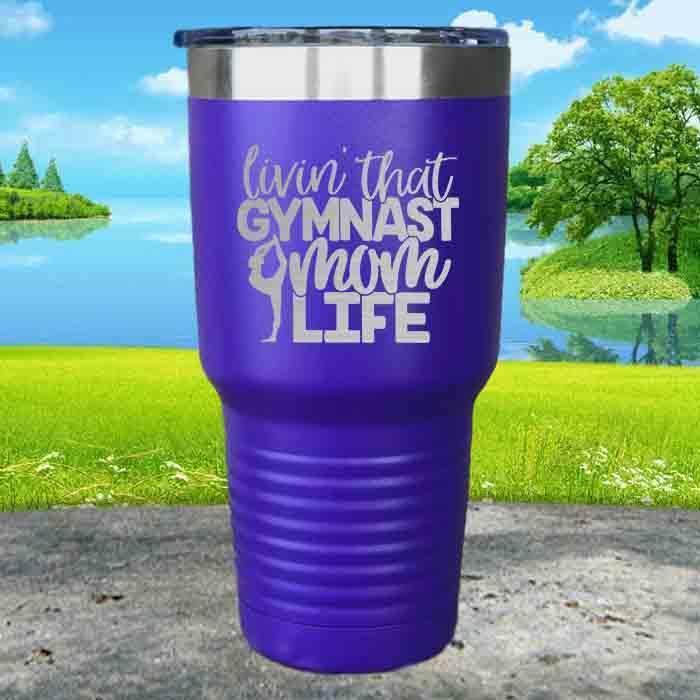 Gymnastics Mom Life Engraved Tumbler Tumbler ZLAZER 30oz Tumbler Royal Purple 