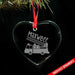 Firetruck CUSTOM Engraved Glass Ornament ZLAZER Heart Ornament 