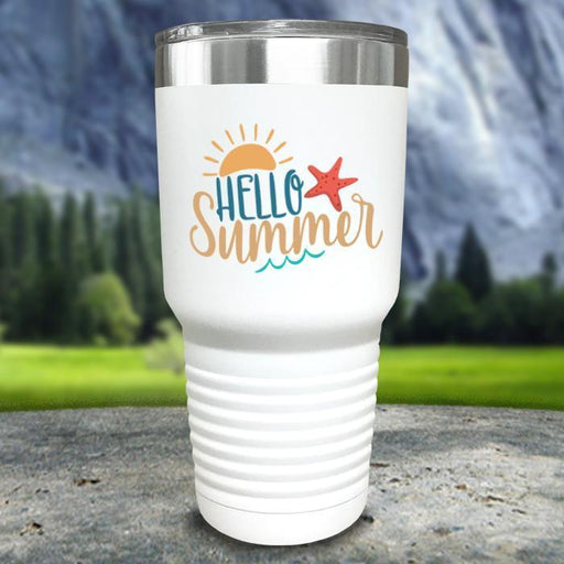 Hello Summer Color Printed Tumblers Tumbler ZLAZER 