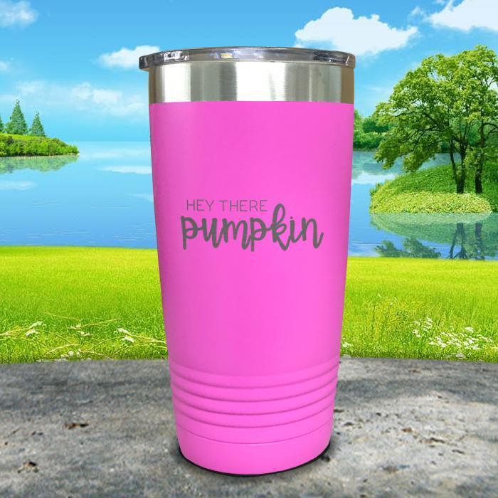 Hello There Pumpkin Engraved Tumbler Tumbler ZLAZER 20oz Tumbler Pink 