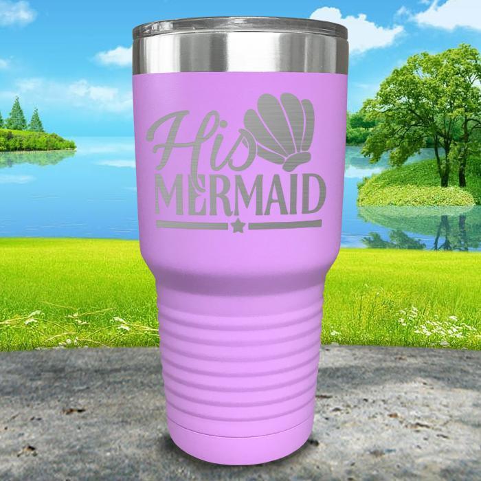 His Mermaid Engraved Tumbler Tumbler ZLAZER 30oz Tumbler Lavender 