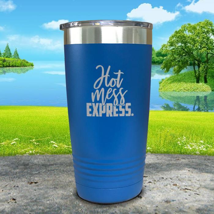 Hot Mess Express Engraved Tumbler Tumbler ZLAZER 20oz Tumbler Blue 