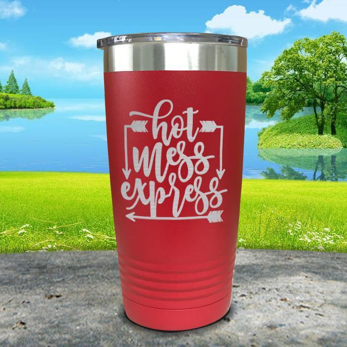 Hot Mess Express Engraved Tumbler Tumbler ZLAZER 20oz Tumbler Red 