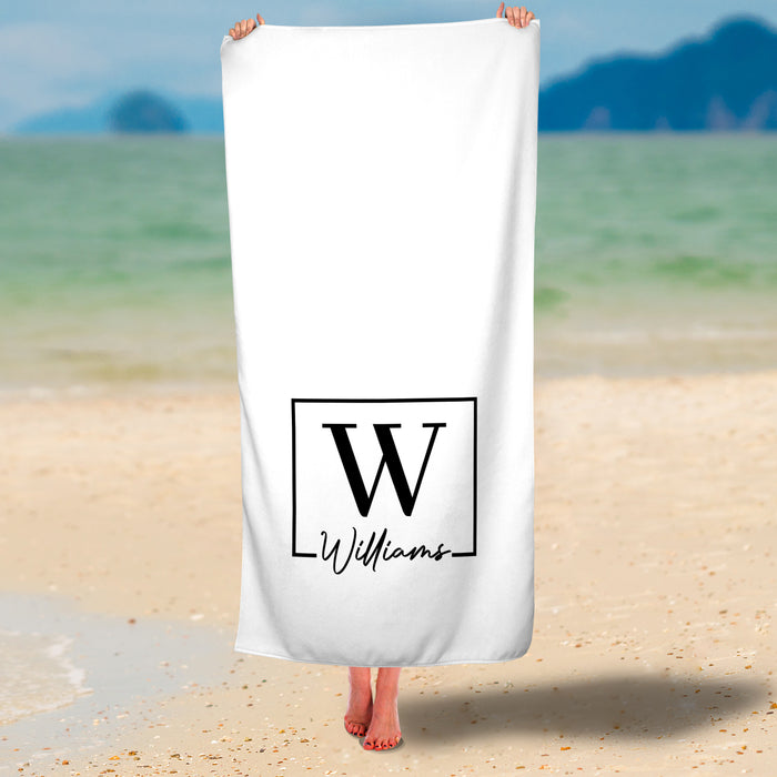 Personalized Initials Premium Beach/Pool Towel