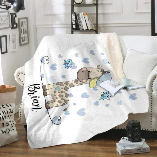 It's A Boy Personalized Sherpa Blanket Blankets Lemons Are Blue 