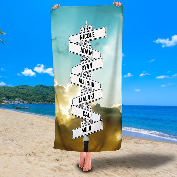 Personalized Kid Name Sign Premium Beach/Pool Towel