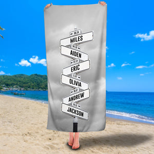Personalized Kid Name Sign Premium Beach/Pool Towel