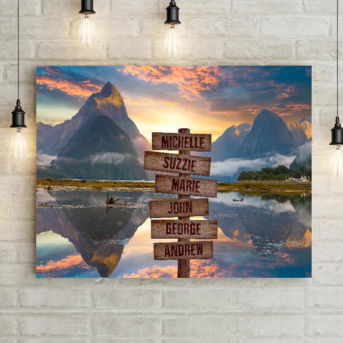 Personalized Majestic Mountain Premium Canvas