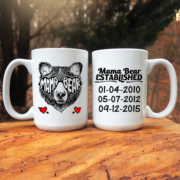 Mama Bear EST Personalized Mug