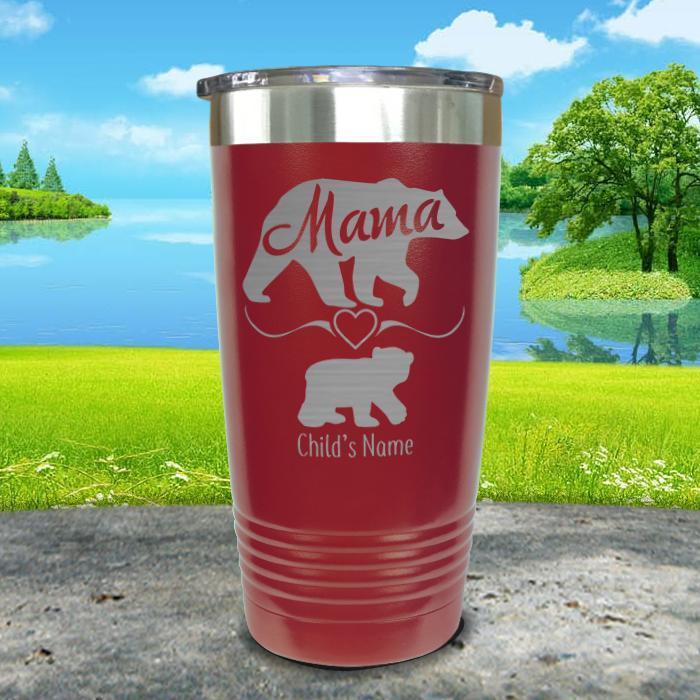 Mama Bear with Kid's Names, Laser engraved 32 oz Insulated Water Bottl –  Red Robot Engraving