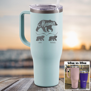 NEW 40oz Mama Bear (CUSTOM) Tumbler Personalized with Child's Name