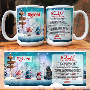 Gnome Is Back Personalized Kids Name And Gnome Name Magical Mug