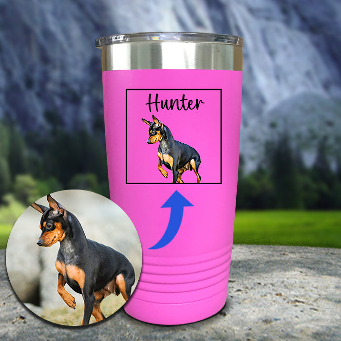 Dog Portrait - Cartoon Art Color Printed Tumblers