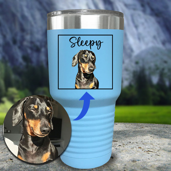 Dog Portrait - Cartoon Art Color Printed Tumblers