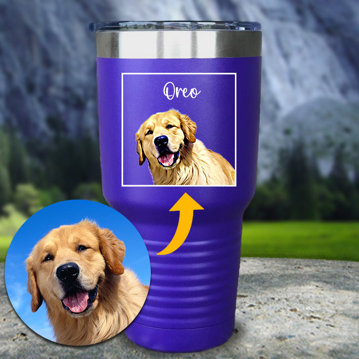 Dog Portrait - Cartoon Art Color Printed Tumblers