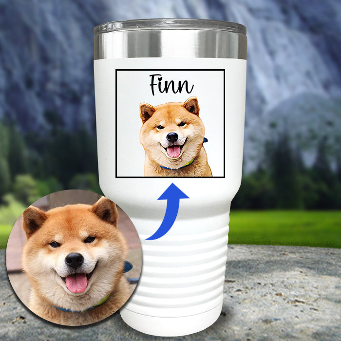 Dog Portrait - Cartoon Art Color Printed Tumblers