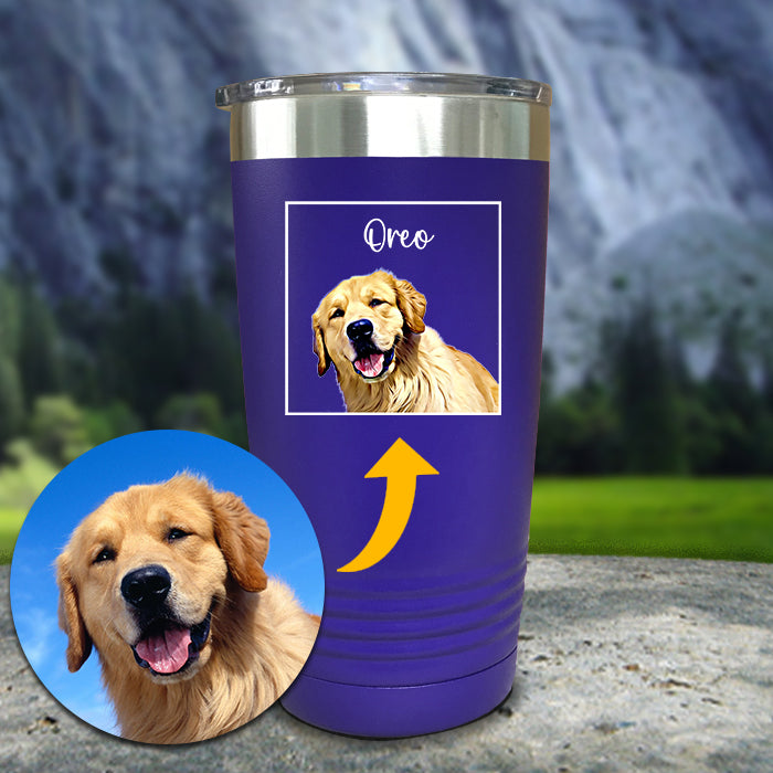 Dog Portrait - Cartoon Art Color Printed Tumblers