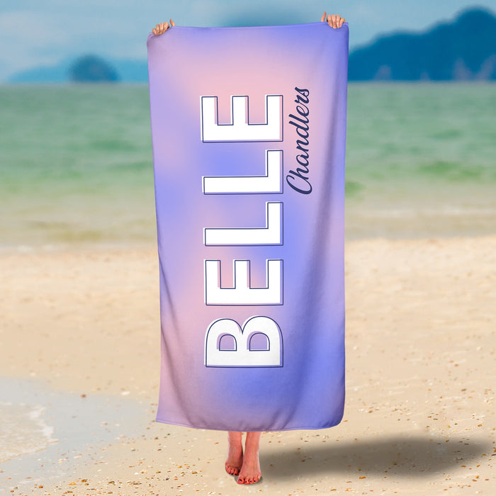 Personalized Your Name Premium Beach/Pool Towel