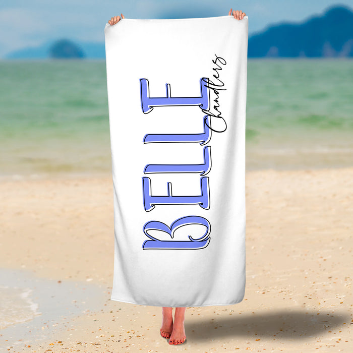 Personalized Your Name Premium Beach/Pool Towel