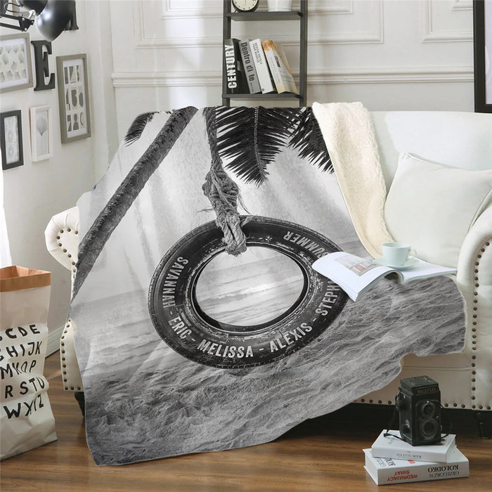 Tire Swing Personalized Blankets