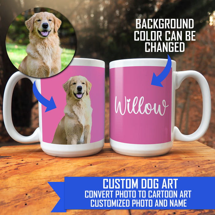 Dog Portrait - Cartoon Art Personalized Mug