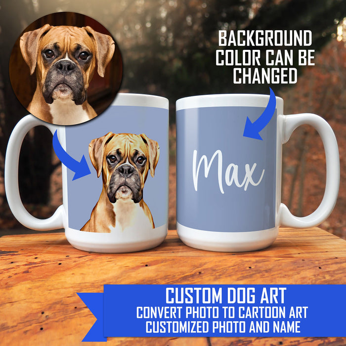 Dog Portrait - Cartoon Art Personalized Mug