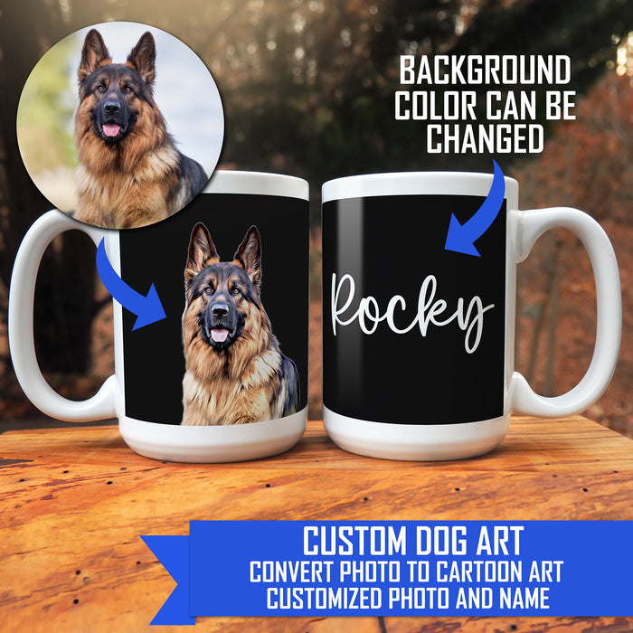 Dog Portrait - Cartoon Art Personalized Mug